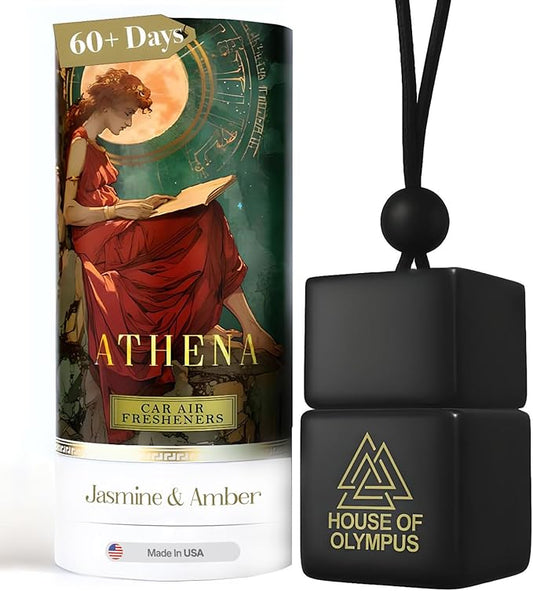 Athena Car Air Freshener and Diffuser - 100% Natural Essential Oils - Luxury Car Scent by House of Olympus - Made in USA