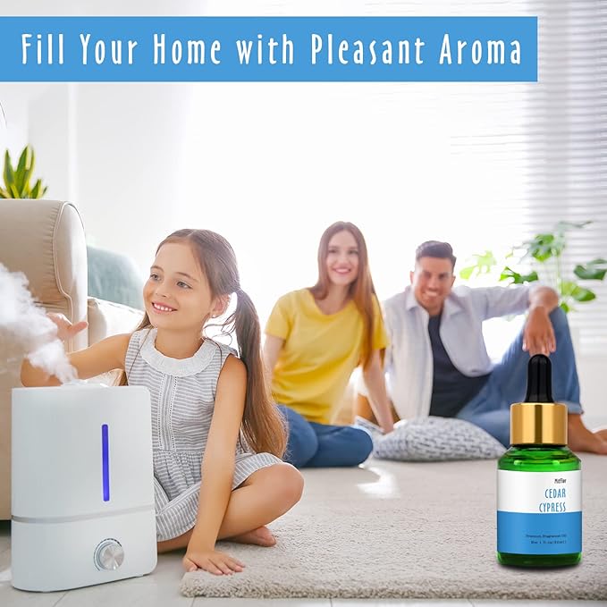 30ml Cedar Cypress Fragrance Oil, MitFlor Premium Grade Fragrance Essentials Oil for Soap & Candle Making, Large Size Aromatherapy Diffuser Oil, Refreshing Woody Scent for Home Fragrance