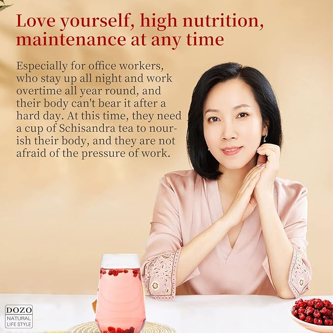 DOZO Schisandra Berry Dried Schisandra Chinensis 7.76oz/220g Schisandra Berry Tea Dried Omija Tea Whole Berries Dried Loose Berry Herbs Pure Natural Wu Wei Zi Caffeine Free 五味子