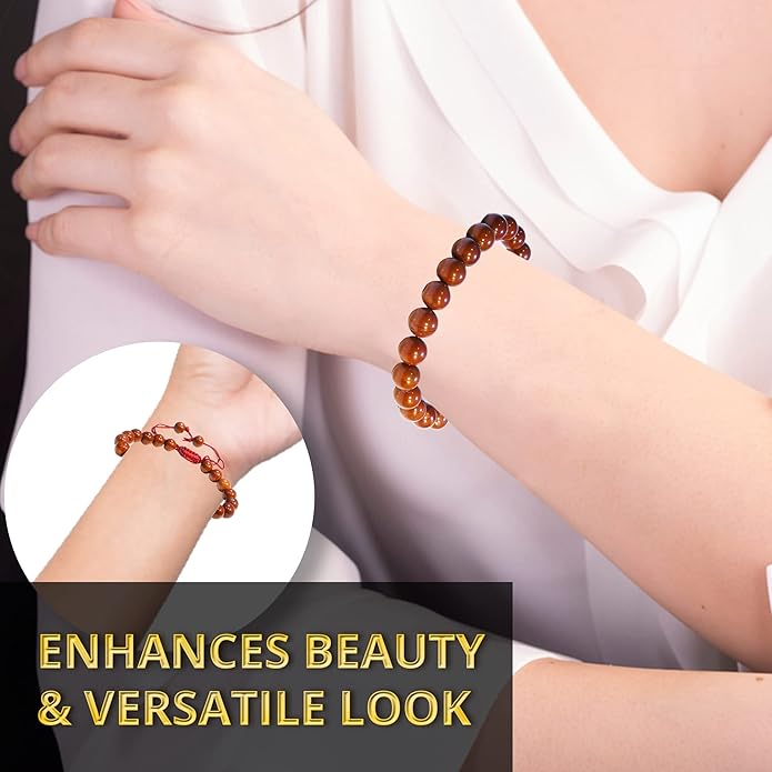 Energy Protection Crystal Handmade Adjustable Bead Bracelet Perfect for Men, Women’s Gift - Gemstone Healing Stretch Bracelet Pulsera Para Hombre Mujer Stocking Stuffer