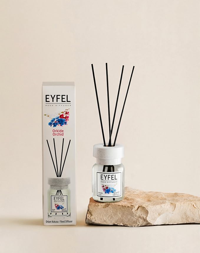 EYFEL Reed Diffusers for Home – Orchid Reed Diffuser Set 4.05 fl oz Oil Diffuser Sticks, Bathroom Diffuser, Home Fragrances, Scented Sticks, Home Décor
