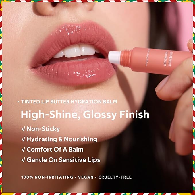 KIMUSE 3 Pack Tinted Lip Butter Hydration Balm, Hydrating Lip Treatment with Hyaluronic Acid & Vitamin E, Moisturizing Lip Balm for Shine & Hydration, Vegan Formula