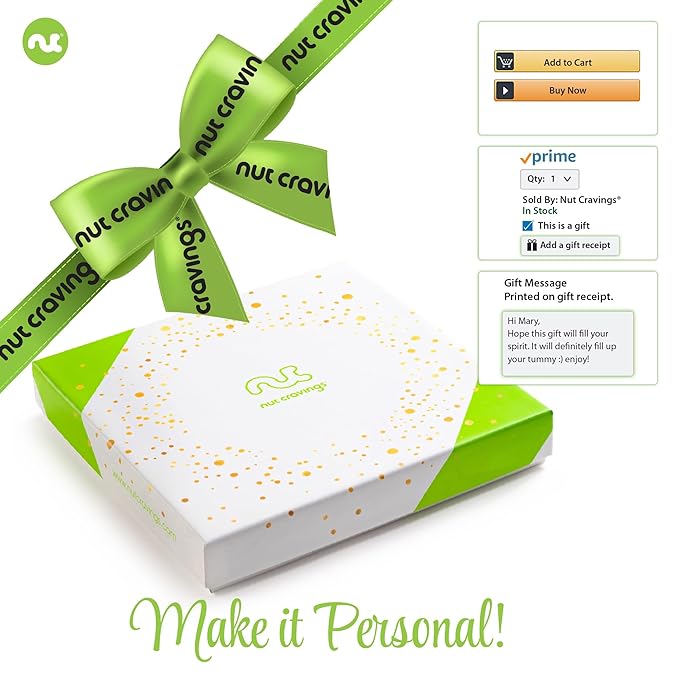 NUT CRAVINGS - Diwali Sweets Hamper Dried Fruit & Mixed Nuts Gift Basket in White Gold Box (12 Assortments) Food Arrangement, Healthy Snack Care Package, Food Assortments