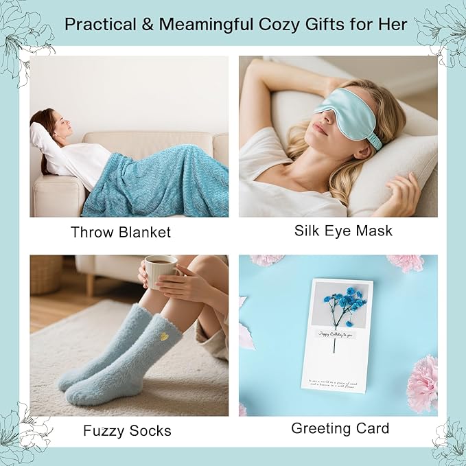 Birthday Gifts for Women Friendship, Birthday Gift Basket for Women Mom Sister Best Friend Her Wife Girlfriend Daughter Aunt Coworker Boss, Unique Bath Sets Self Care Relaxing Spa Gift Baskets