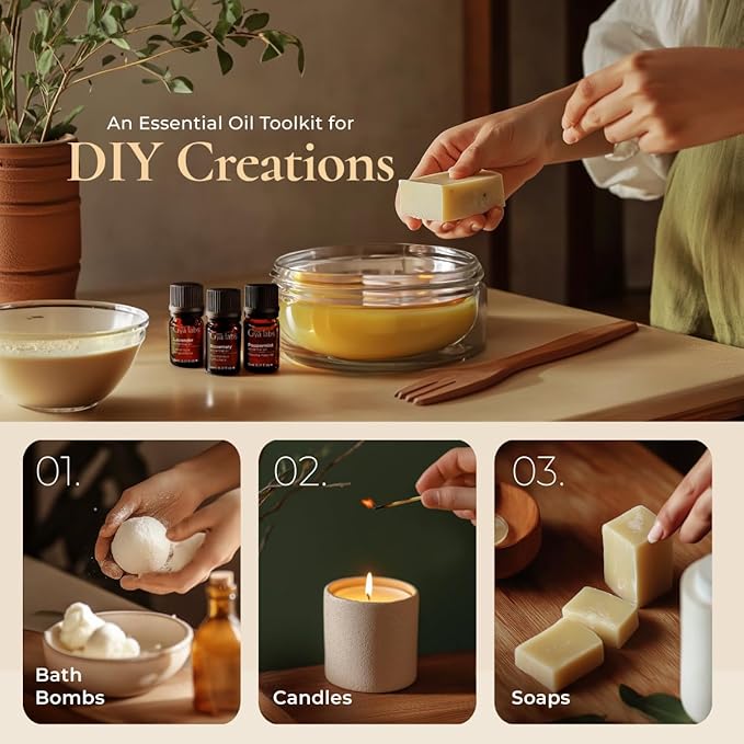 Gya Labs Signature Essential Oil for Skin – Set – Premium Grade Essential Oils for Diffuser, Aromatherapy, Hair Care, Skin Care, Body, Massage & DIY Candle Making Scents