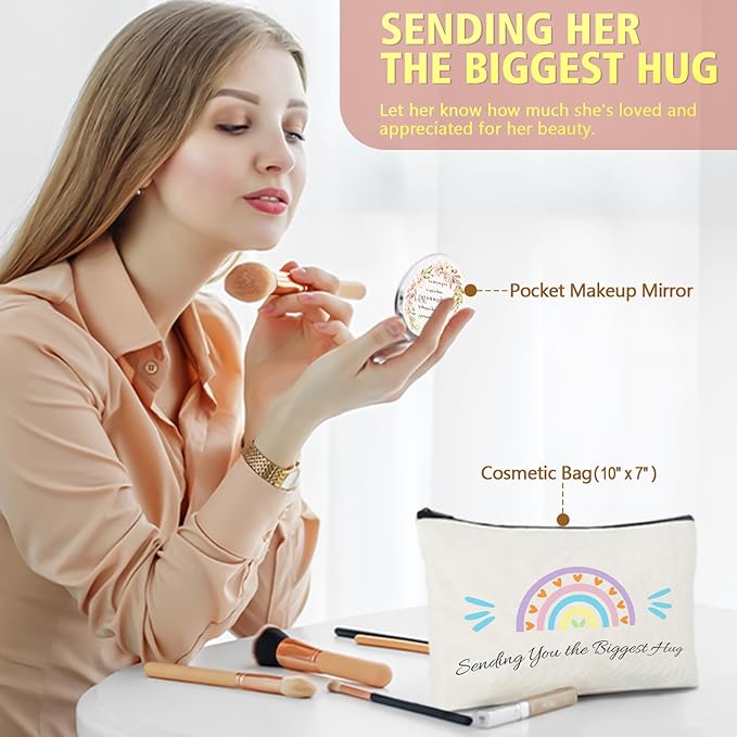 Birthday Gifts for Women, Thinking of You Gift Basket, Get Well Gifts for Women, Unique Self Care Package Relaxing Spa Gift Set, Mothers Day Gift Box for Mom Her Best Friend Wife Sister, Pink