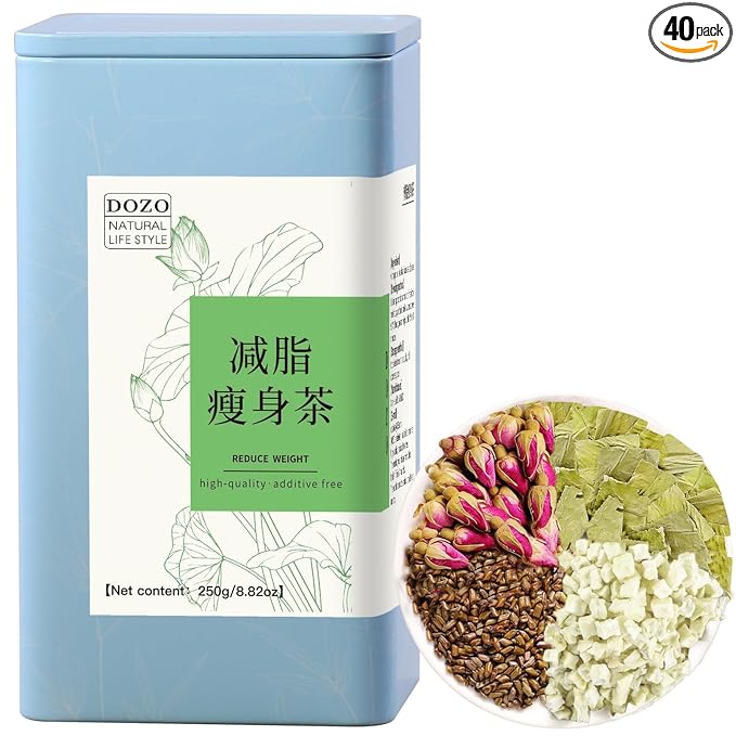 DOZO Jian Zhi Shou Shen Tea Winter Melon Lotus Leaf Tea 8.8oz/250g(40bags) Rose Buds Cassia Seeds Combination Herbal Tea No Add No Sugar 减脂茶 草本茶