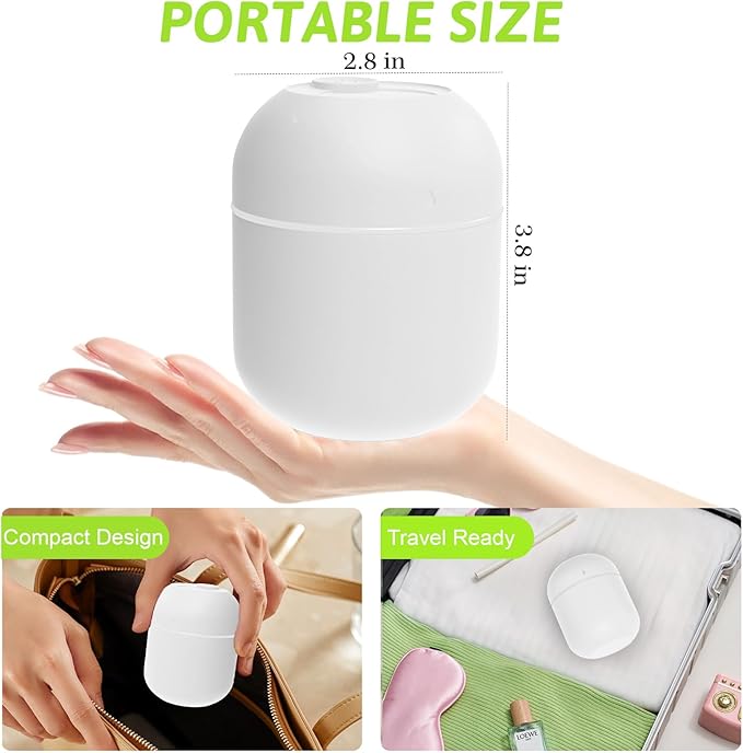 220ml Mini Essential Oil Diffuser for Desk, Small Humidifiers for Bedroom Aromatherapy Diffusers for Home Fragrance Aroma Diffuser with Night Light & Auto-Off