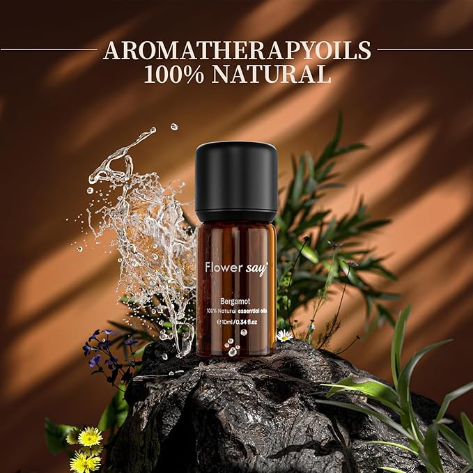 Bergamot Essential Oil 0.34Oz - 100% Pure Natural MAX Undiluted Premium Therapeutic Grade Essential Oils for Diffuser/Skin Care/Massage/Hair/Toenails