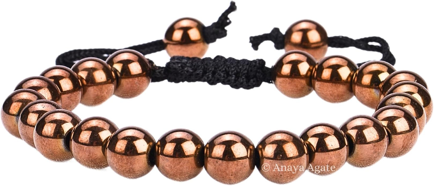 Energy Protection Crystal Handmade Adjustable Bead Bracelet Perfect for Men, Women’s Gift - Gemstone Healing Stretch Bracelet Pulsera Para Hombre Mujer Stocking Stuffer