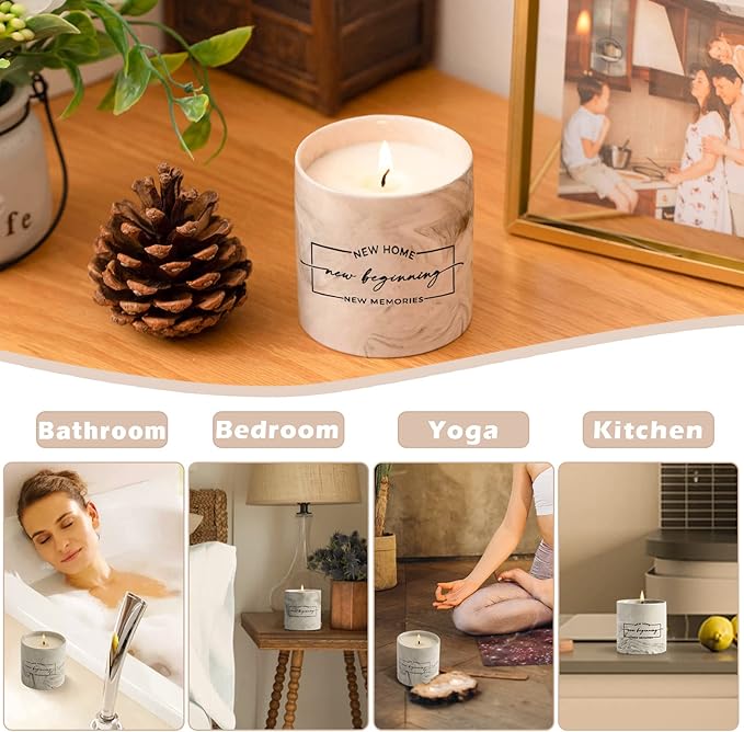 Freejac House Warming Gifts New Home Housewarming Gift for Women Men Friend New Home Gift Ideas New Homeowner Gifts House Warming Decoration Party Decor Porcelain Ceramics Scented Candle