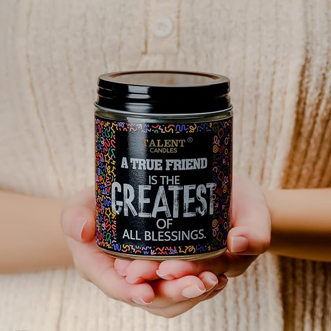 Best Friend Candle | Scented Candle Funny Birthday & Christmas Friendship Gifts | Sandalwood & Jasmine Scented Candles