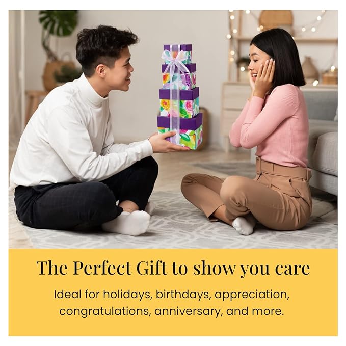 Broadway Basketeers Gift Basket Tower Snack Gifts for Women, Men, Families, College – Delivery for Birthday, Appreciation, Thank You, Get Well Soon Care Package