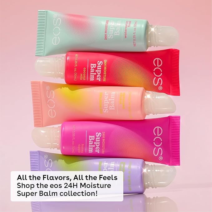 eos 24H Moisture Super Balm - Birthday Cake, Day or Night Lip Treatment, Made for Sensitive Skin, Lip Balms & Moisturizers, 0.35 fl oz, 2-Pack