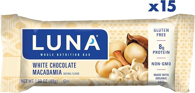 Clif, Bar Luna White Chocolate Macadamia 15 Count, 25.35 Ounce