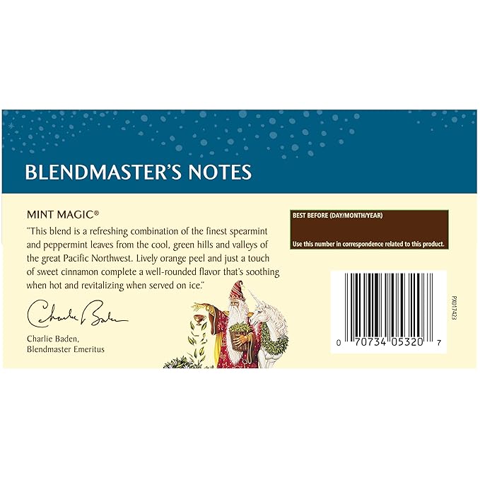 Celestial Seasonings Herbal Tea, Mint Magic,Caffeine Free, 20 tea bags (Pack of 6)