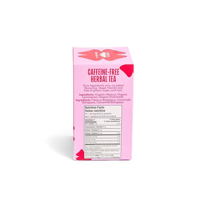 JusTea HIBISCUS GLOW | Herbal Tea Bags, Caffeine-Free, Organic Hibiscus Tea | Fair-Trade | Plastic-Free Tea Bags | Vegan, Sugar-Free, Gluten-Free | 16 Tea Bags