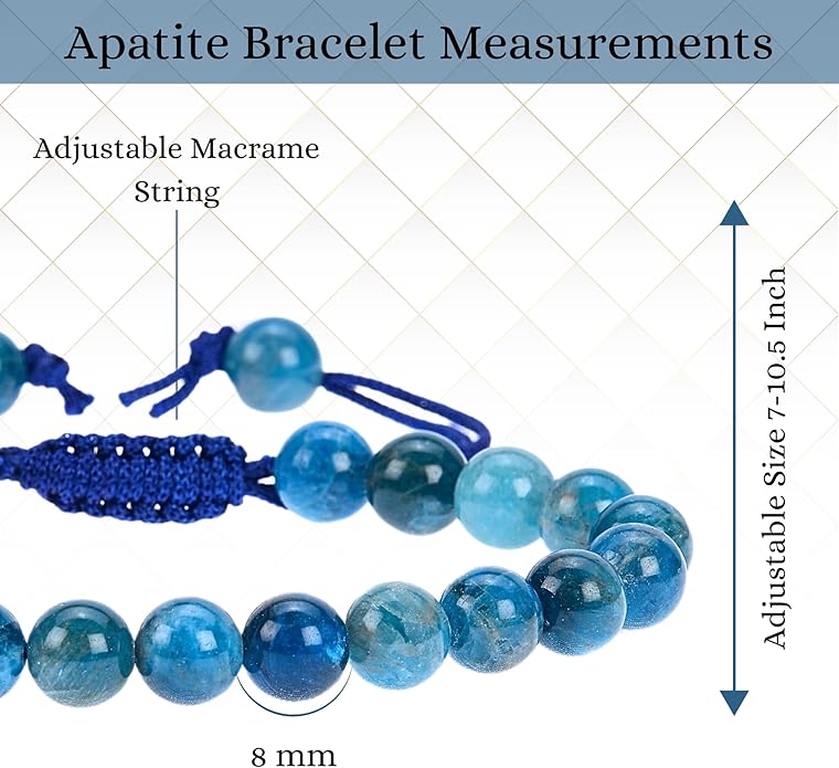 Energy Protection Crystal Handmade Adjustable Bead Bracelet Perfect for Men, Women’s Gift - Gemstone Healing Stretch Bracelet Pulsera Para Hombre Mujer Stocking Stuffer