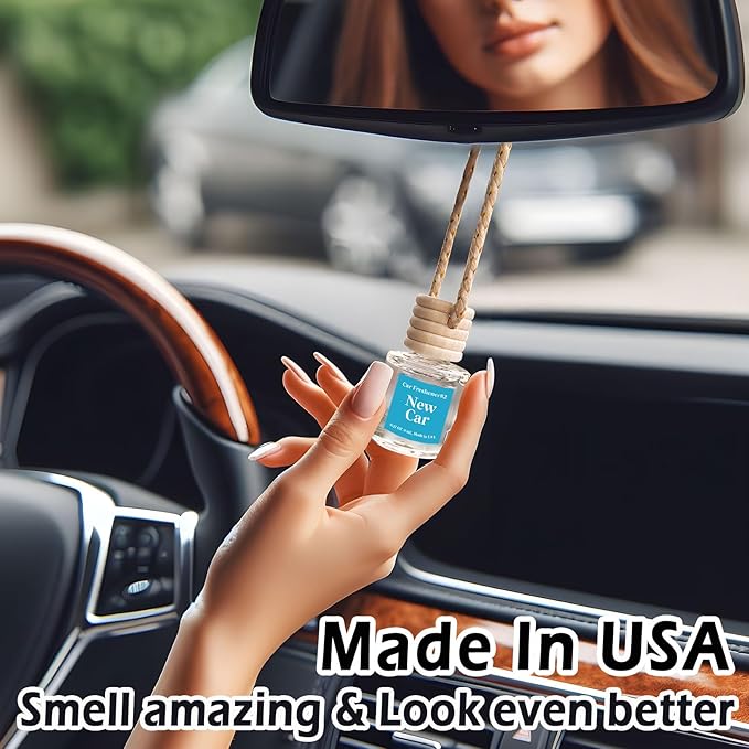 Car Air Freshener Hanging, Cute Air Diffuser, Long Lasting Car Fresheners for Women, Made in USA (2 Pack)