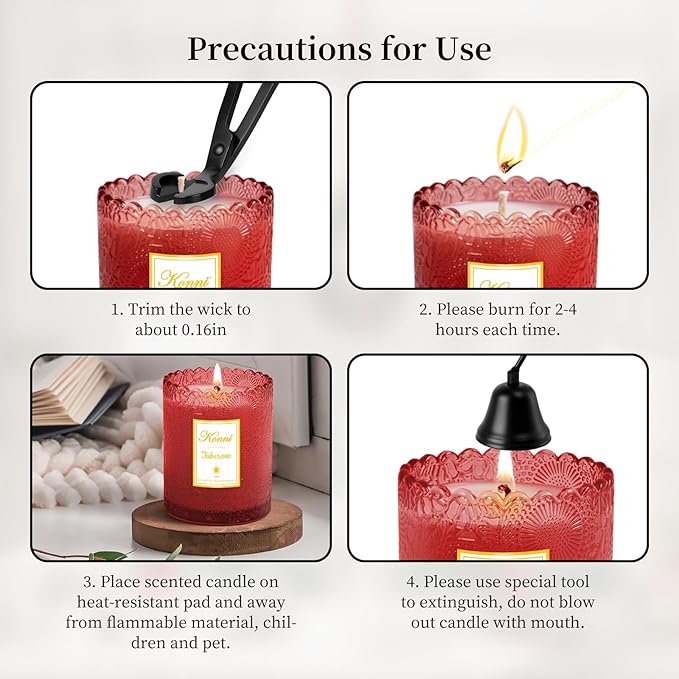 KONNI Scented Candles, Soy Candles, Aromatherapy Candle, Fit Scented Candle for Men Women, 7.05oz Soy Wax Candle for Home Decoration, Ideal for Creating Relaxing Ambience & Holiday Gifting