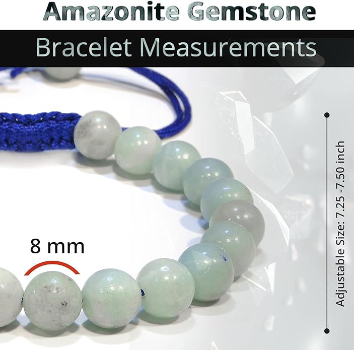 Energy Protection Crystal Handmade Adjustable Bead Bracelet Perfect for Men, Women’s Gift - Gemstone Healing Stretch Bracelet Pulsera Para Hombre Mujer Stocking Stuffer