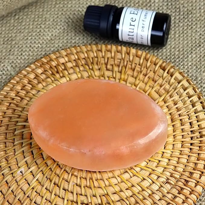 2 Pcs Leaf Shape Himalayan Salt Massage Stones Hot Massage Cold Massage Stones Set Warm Rocks Kit for Facial SPA3.93 * 2.76IN(10 * 7CM