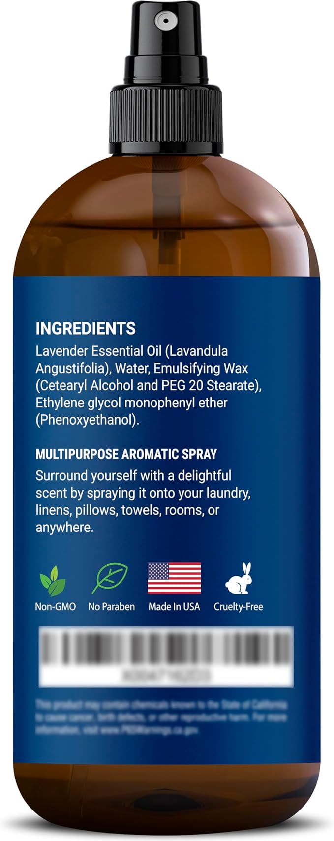 Lavender Linen Spray 8 fl oz - Refreshing Fabric Refresher & Pillow Spray for Bedding, Bed Sheets & Room - Soothing Room Mist - Nexon Botanics