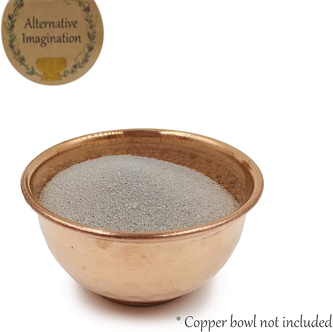 Alternative Imagination Grey Sand - Fine Sand for Zen Garden, Resin Incense Burner, Smudge Bowl, Ritual Incense, Cast Iron Cauldron, Unity Ceremony, Sensory Bin Table, Mandalas, Crafts (1 Pound)