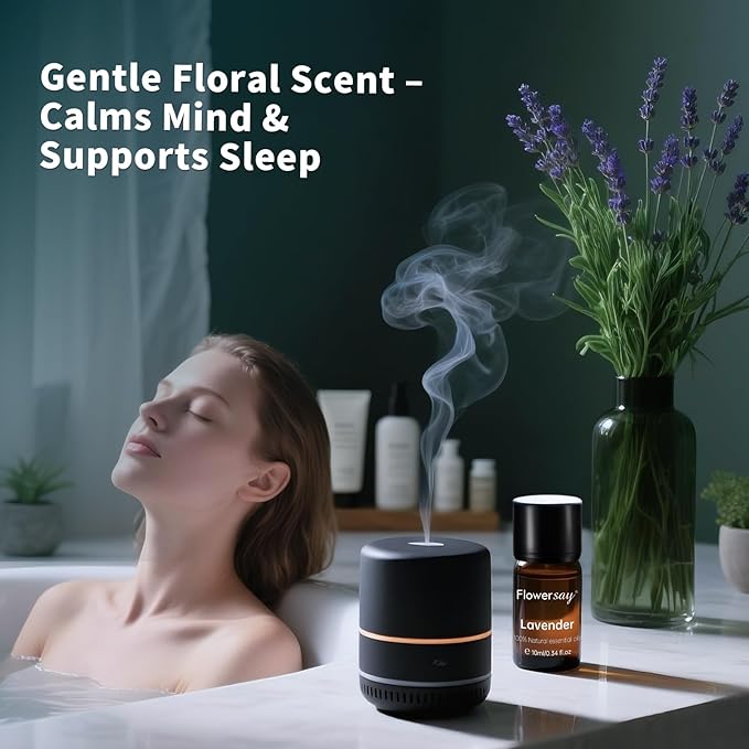 Organic Lavender Essential Oil – Calming Floral Scent, 100% Pure Natural Aromatherapy Oil for Diffuser, Skin, Hair, Sleep & Candle Making – 10ml (0.34 Fl Oz)