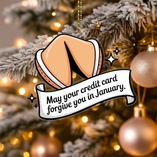 Funny Personalized Fortune Cookie Ornament, Custom Holiday Decoration, Gag Gift for Friends, Food Lover Christmas Keepsake, Unique Ornament Acrylic Ornament – Personalized