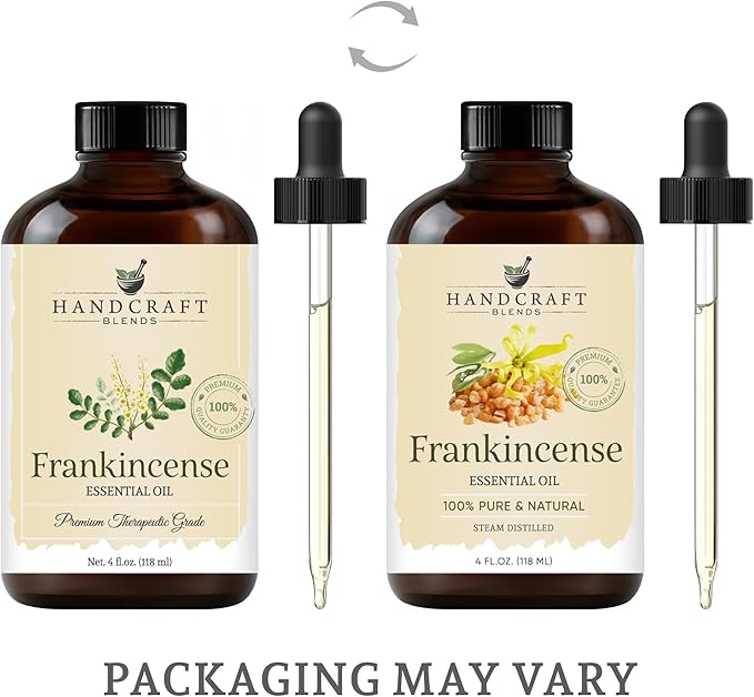 Handcraft Blends Frankincense Essential Oil – Huge 4 Fl Oz – 100% Pure and Natural – Premium Grade Essential Oil for Diffuser and Aromatherapy, Skin, Massage, Candle and Soap Making Fragrance