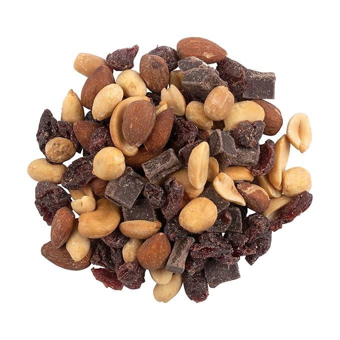 Mixed Nuts & Dark Chocolate Trail Mix | Almond Cashew Peacan & Decadent Dark Chocolate | Everyday Snack Travel School Lunch Office Energy Booster Kids Adults (16 Pouch Bags (1.25 oz Each), Nuts & Chocolate)