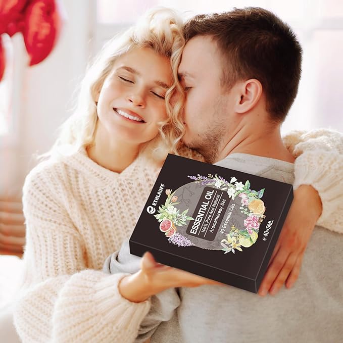 Essential Oils Set 40 Pcs, Essential Oils Perfect for Diffuser, Fragrance Oil Set for Massage, Soap, Candle Bath Bombs Making (5ml)