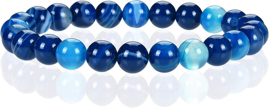 Cherry Tree Collection - Small, Medium, Large Sizes - Gemstone Beaded Bracelets For Women and Men - 8mm Round Beads