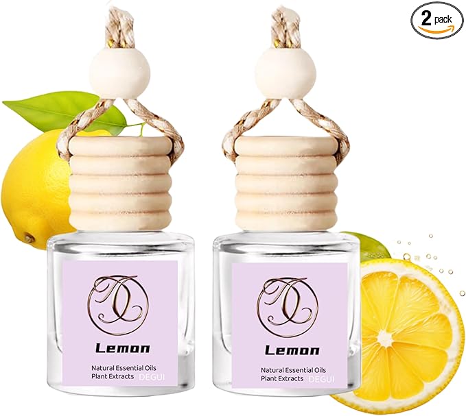 2Pack Lemon Scented Automotive Air Freshener Set, Car Accessories Decoration Hanging Scented Car Diffuser for Men Women Best Gifts