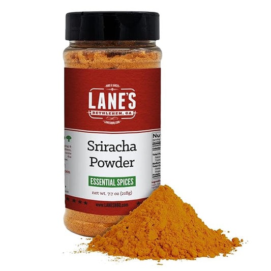 Lane's Sriracha Seasoning Powder, All-Natural Sriracha Powder Seasonings and Spices for Cooking, Goes Well with Meat & Vegetables, Made in USA, 7.7 Oz