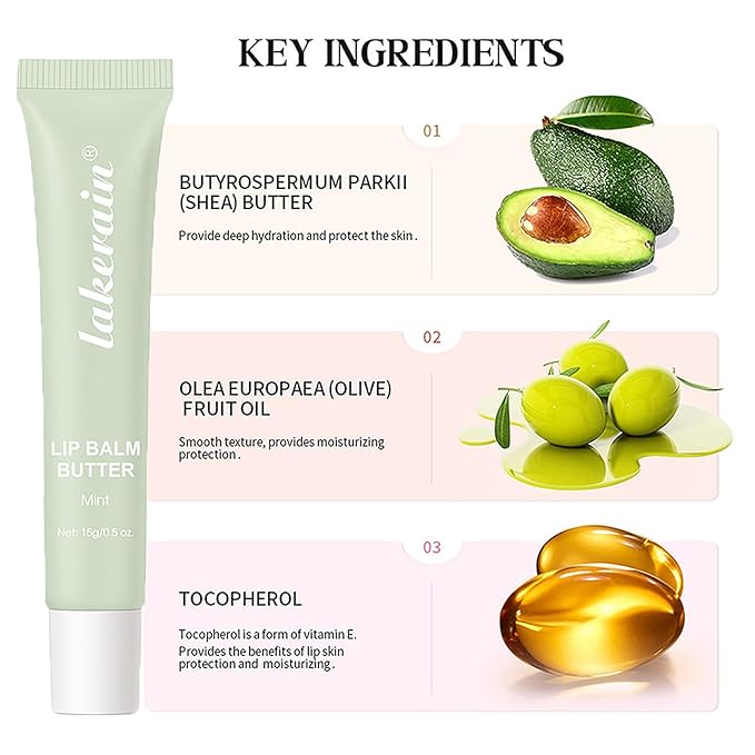 4 PCS Lip Glossy Butter Balm Set, Tinted Lip Balm Instant Moisture and Hydration Lip Gloss, Long Lasting Hydrating Glow Reviver Lip Care Oil, Christmas Makeup Gift for Women