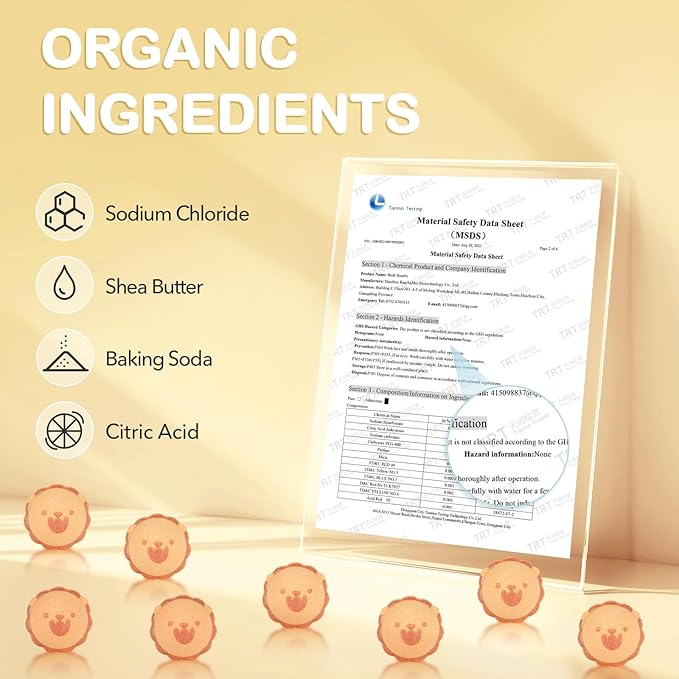 SHUCHING 14 Pcs Lion Bath Bombs with Surprise Inside, Natural and Organic Bubble Bath Fizzy Balls, Birthday Christmas Halloween Gifts Set