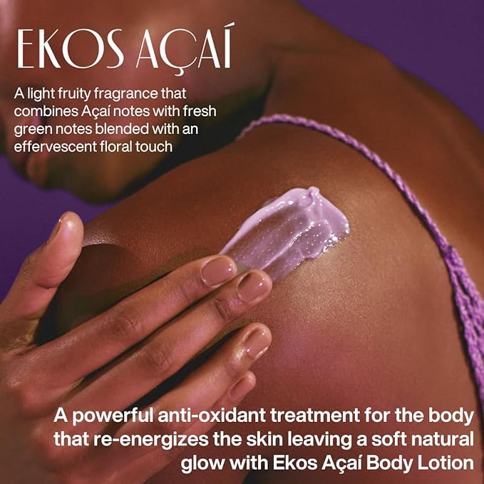 natura - Ekos Açaí Revitalizing Body Lotion - Vegan Skin Care - 24 Hours of Soft Skin - Improves Skin Elasticity - Acai Oil - Brazilian Beauty Secrets - Self Care & Body Care - 13.5 fl oz (400ml)
