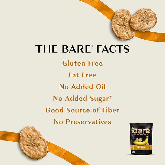 Bare Baked Crunchy, Simply Banana, 2.7 Ounce (Pack of 6)