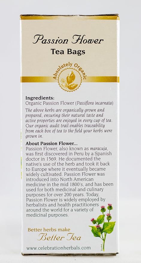 Celebration Herbals Passion Flower Tea Maracuja 24 Tea Bags