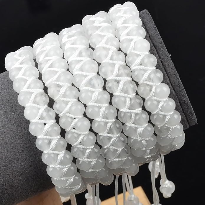 MASSIVE BEADS Double Layer Natural Chakra Healing Power Crystals Macrame Bracelet Yoga Stone Beads Gemstone Meditation Relax Anxiety Bangle for Unisex Women Men