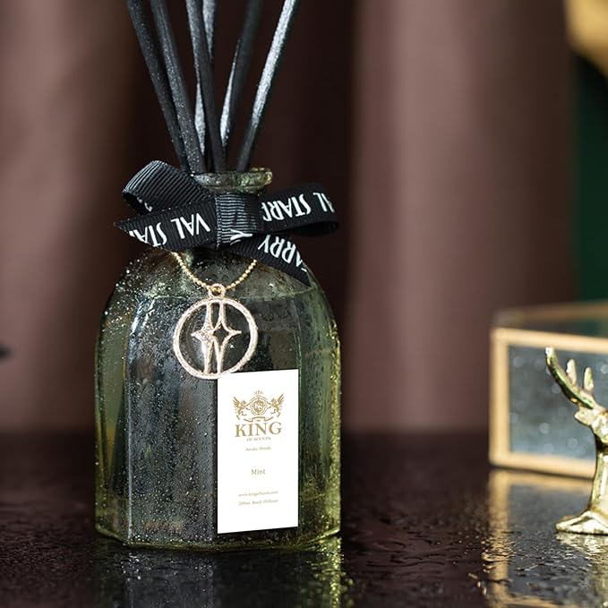 King of Scent Reed Diffuser & Oil Diffuser Sticks with Flower, Aromatherapy, Home & Kitchen Décor,Fragrance and Gifts… B0CHHBGTZQ (Mint)