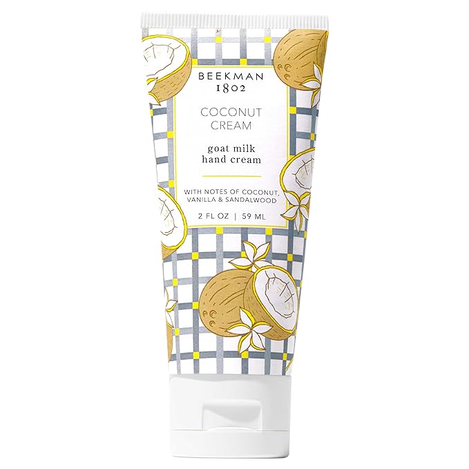 Beekman 1802 Coconut Cream Hand Cream - Scented - 2 fl oz - Nourishes, Hydrates & Repairs - With Shea Butter & Glycerin - Non-Greasy - Microbiome Friendly - No Irritation - Good for Sensitive Skin