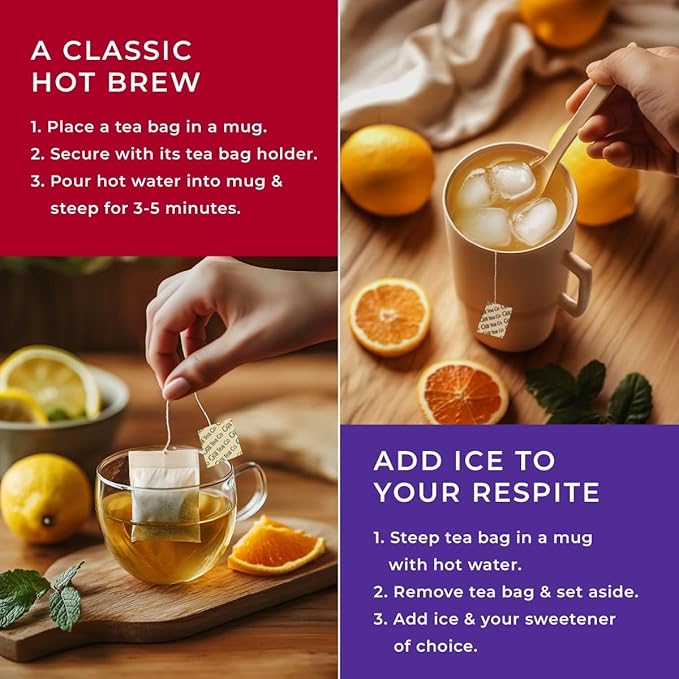 Gya Tea Co Her Wellness Assorted Tea Bags Variety Pack - 20 Bags 7 Seasonal Flavors - Caffeinated & Caffeine Free Holiday Tea Sampler Gift Set Box - Easy Brew, Natural Ingredients, Enjoy Hot or Iced