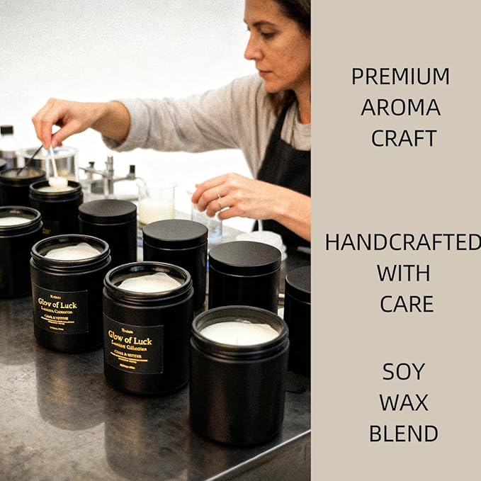 Cedarwood & Vetiver Scented Candle for Men – Manly Luxury Handcrafted Soy Candle, 42H Slow Burning, 7.06oz Black Jar Home Décor, Premium Fragrance Oil, Ideal Candle Gifts for Men