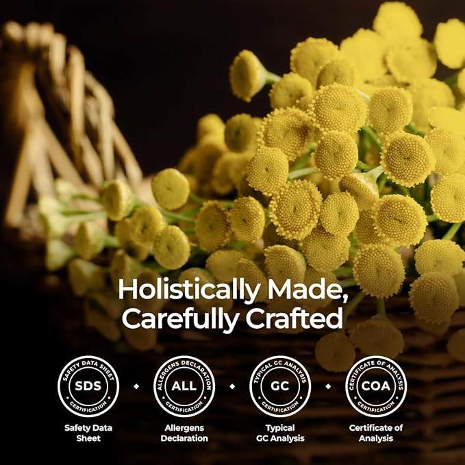 Gya Labs Blue Tansy Essential Oil - 0.17 Fl Oz - for Hair, Skin, Diffuser, Aromatherapy & DIY Candle Making Scent