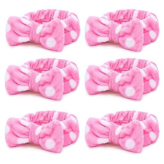 Casoty 6 Pcs Makeup Hair Headbands, Soft Coral Fleece Spa Headband for Washing Face, Facial Headband for Face Washing Shower Skin Care Yoga