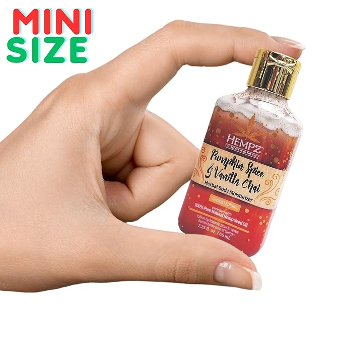 Holiday Limited Edition Mini Scents (2 Pack of 2.25 oz and Lip Balm), Pumpkin Spice & Vanilla Chai Lotion + Pumpkin Spice & Vanilla Chai Lip Balm + Apple Cider & Nutmeg Lotion | Christmas Gift