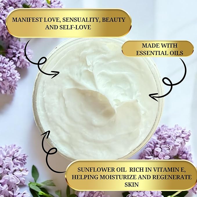 Aphrodite Body Butter – Whipped Shea Blend for Love, Beauty & Sensuality – Handmade Spiritual Moisturizer for Self-Love & Goddess Energy